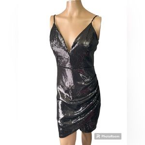 Mystic black cocktail party dress